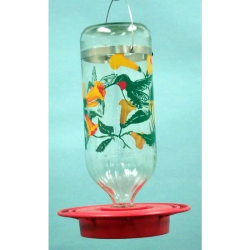 32 OZ   Hummingbird Bird Feeder - Ruby Throated Hummingbird