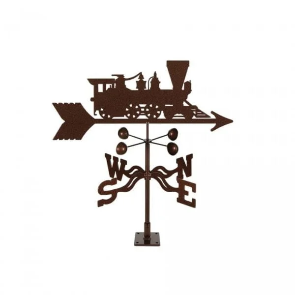 Train Weathervane with Choice of Roof, Deck, Post, or 4-Side Mount