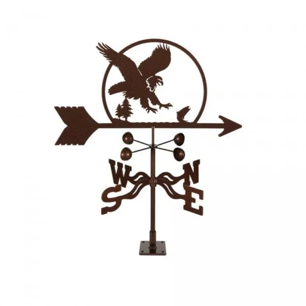 Eagle Weathervane with Choice of Roof, Deck, Post, or 4-Side Mount