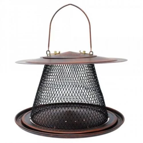 Collapsible Mesh Feeder with Tray - 2.5 lb capacity - Copper