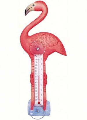 Window Flamingo Thermometer