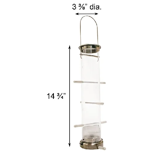 Medium Nickel Quick Clean Thistle Tube Bird Feeder - Image 2