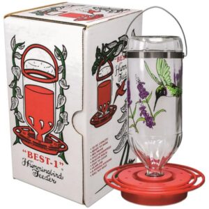 32 OZ Black Chinned Hummingbird Bird Feeder - Boxed (includes decorative gift box)