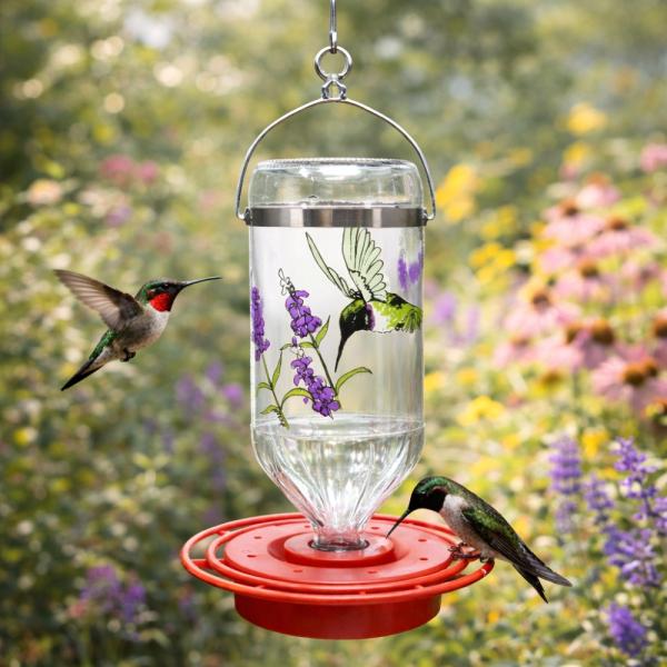 32 OZ Black Chinned Hummingbird Bird Feeder - Bulk (excludes decorative box)