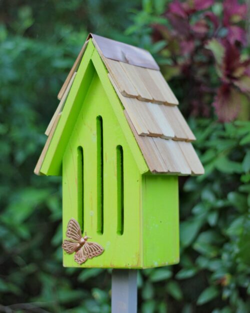 Butterfly House and Stake - Green Apple - Image 2