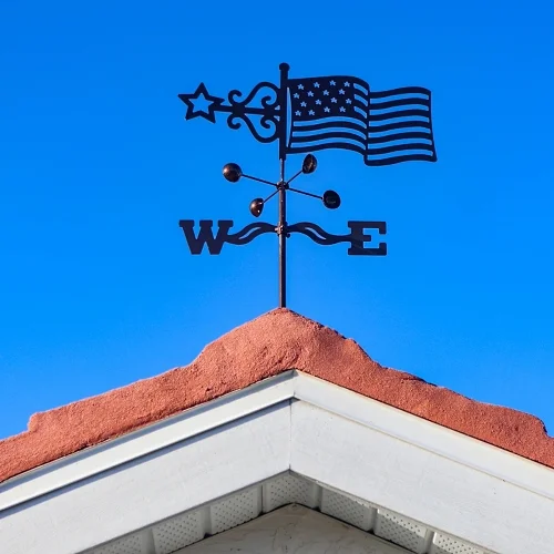 Flag Weathervane with Choice of Roof, Deck, Post, or 4-Side Mount - Image 2