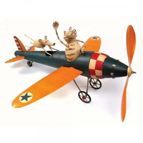 Cat and Mouse Aviator Whirligig