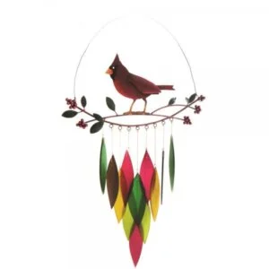 18" Cardinal on Branch Wind Chime