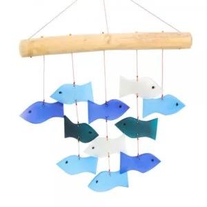 17" Fish Glass Wind Chime