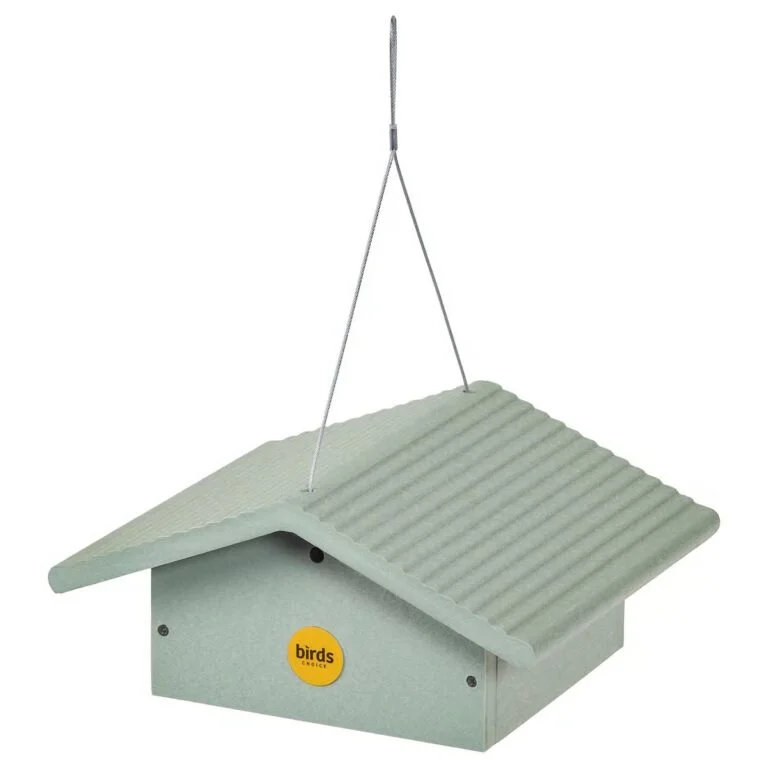 Green Recycled Plastic Upside Down Suet Feeder