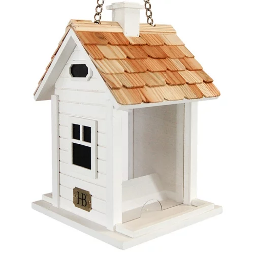 White Christmas Cottage Birdfeeder - Image 2