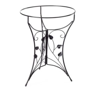 Metal Bird Bath Stand with Ivy Leaf Design (pair with Bird's Choice Heated Bird Bath Bowls)