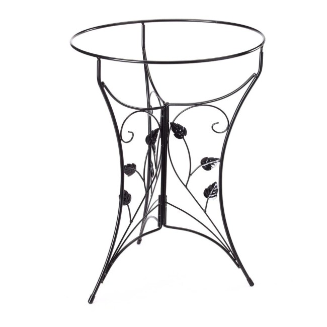 Metal Bird Bath Stand with Ivy Leaf Design (pair with Bird's Choice Heated Bird Bath Bowls)