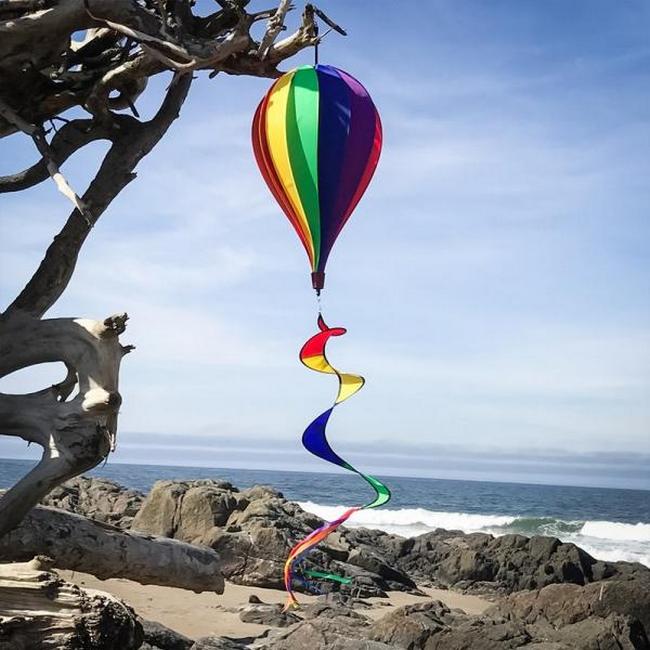 12 Panel Rainbow Hot Air Balloon