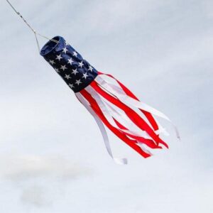 40" Embroidered U.S. Stars and Stripes Windsock