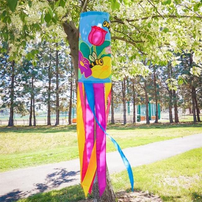 40" Floral Bee Windsock