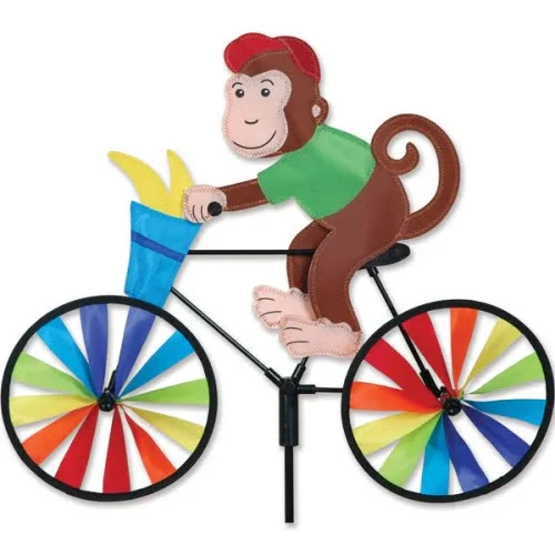 20" Monkey on Bicycle Garden Spinner