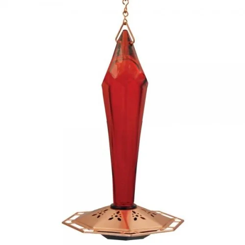 06 OZ Schrodt Faceted Ruby Hummingbird Bird Feeder - Image 4
