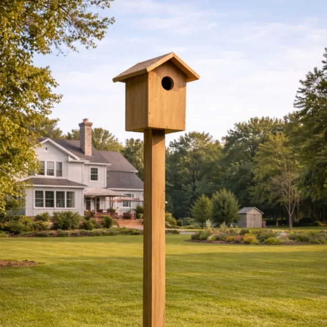 Cedar Screech Owl Birdhouse - Image 3