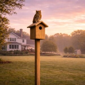 Cedar Screech Owl Birdhouse