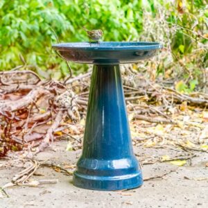 Ohio Stoneware Summer Blue Bird Bath