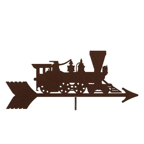 Train Weathervane with Choice of Roof, Deck, Post, or 4-Side Mount - Image 2