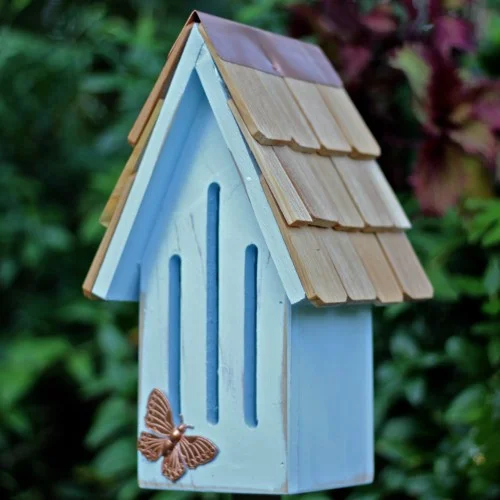 Butterfly Breeze Butterfly House & Stake - Sky Blue