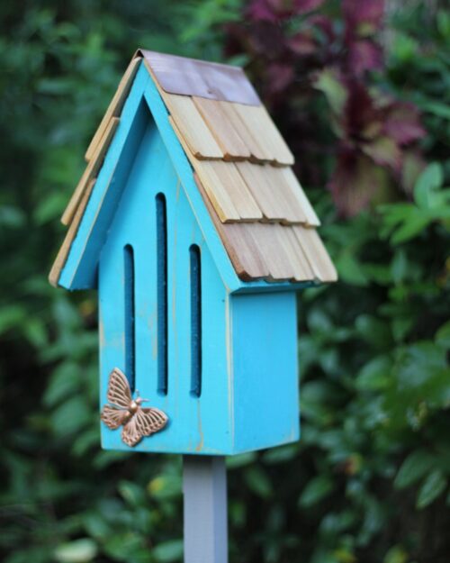 Butterfly Breeze Butterfly House & Stake - Teal - Image 2