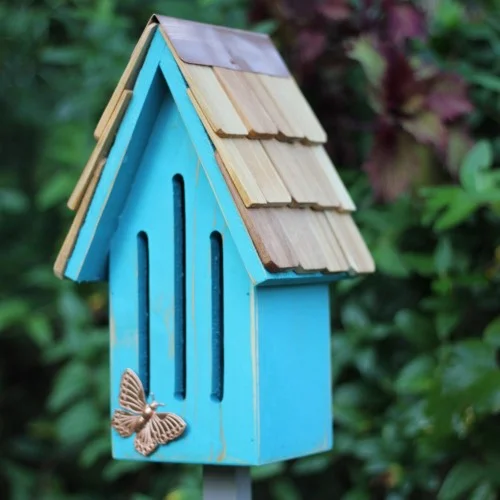 Butterfly Breeze Butterfly House & Stake - Teal