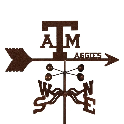 Texas A&M University Weathervane with Choice of Roof, Deck, Post, or 4-Side Mount