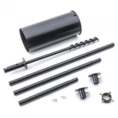 5' Complete Bird Feeder Pole Set with 2 Flanges and Squirrel Baffle - Image 3