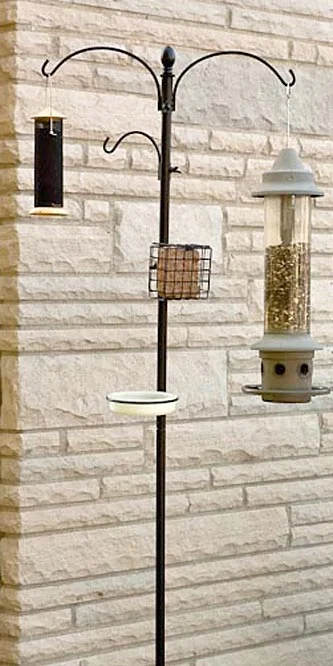 7' 1" Panacea Wild Bird Feeding Station Kit Black - Image 3