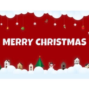 Gift Card - One Person - Merry Christmas and Ornaments