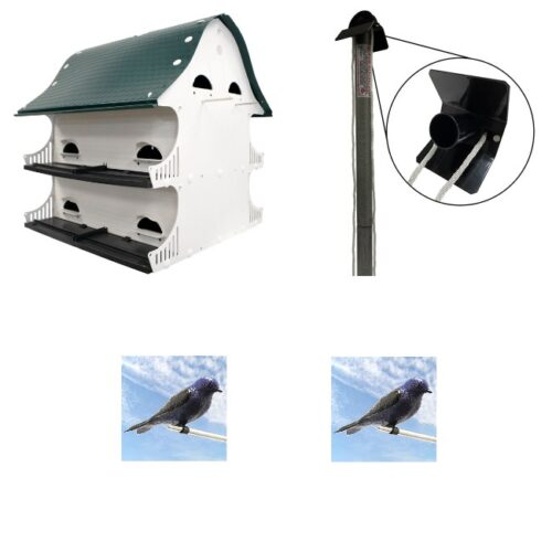 Combo: 12 Room Barn Martin House and 14' Prime Retreat Pole with Pulley and 2 Decoys