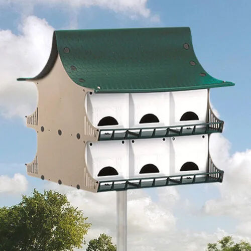 12-Room Purple Martin House, Green & Tan