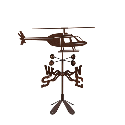 Helicopter Weathervane - Choice of Roof, Deck, Post, 4-Sided, or Garden Mount - Image 5