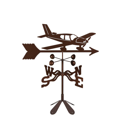 Lo Wing Airplane Weathervane - Choice of Roof, Deck, Post, 4-Sided, or Garden Mount - Image 5