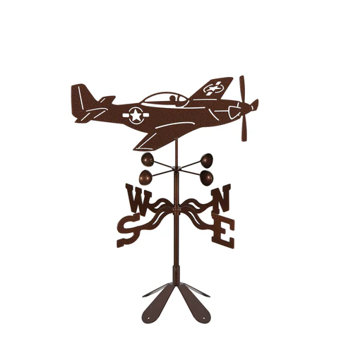 P51 Airplane Weathervane - Choice of Roof, Deck, Post, 4-Sided, or Garden Mount - Image 5