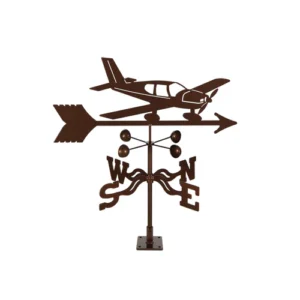 Lo Wing Airplane Weathervane - Choice of Roof, Deck, Post, 4-Sided, or Garden Mount