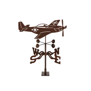 P51 Airplane Weathervane - Choice of Roof, Deck, Post, 4-Sided, or Garden Mount