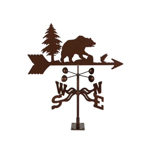 Bear Weathervane - Choice of Roof, Deck, Post, 4-Sided, or Garden Mount