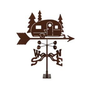Camper Weathervane - Choice of Roof, Deck, Post, 4-Sided, or Garden Mount