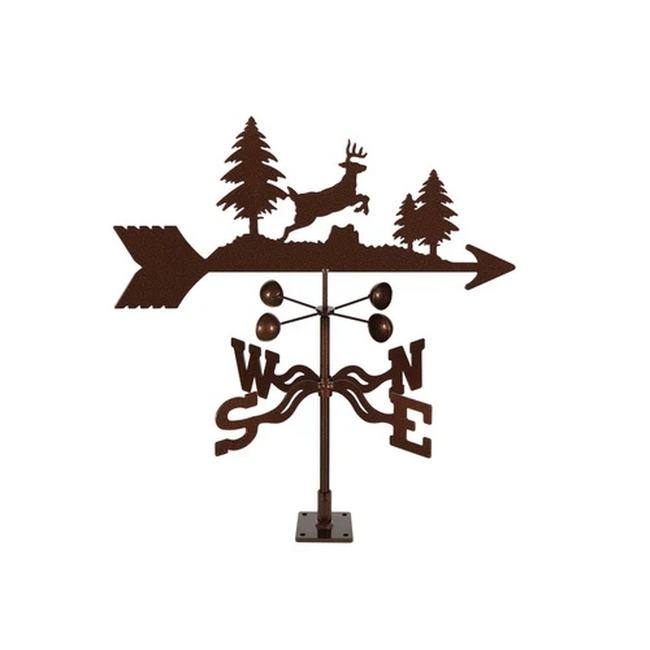 Deer Jumping Weathervane - Choice of Roof, Deck, Post, 4-Sided, or Garden Mount