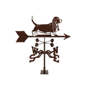 Basset Hound Weathervane - Choice of Roof, Deck, Post, 4-Sided, or Garden Mount