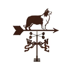 Border Collie Weathervane - Choice of Roof, Deck, Post, 4-Sided, or Garden Mount