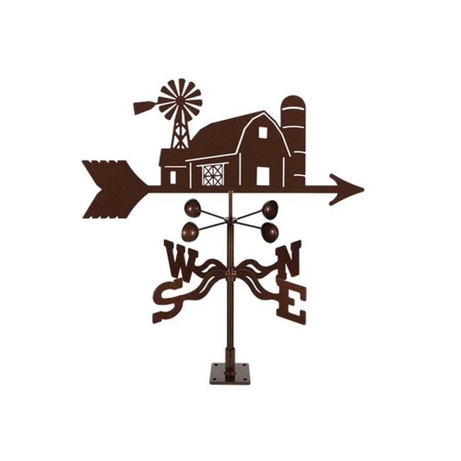 Farm Scene Weathervane - Choice of Roof, Deck, Post, 4-Sided, or Garden Mount