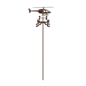 Helicopter Weathervane with Garden Mount