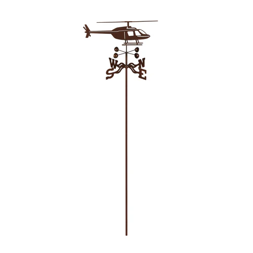 Helicopter Weathervane - Choice of Roof, Deck, Post, 4-Sided, or Garden Mount - Image 6