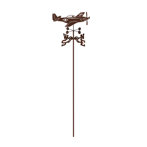 P51 Airplane Weathervane - Choice of Roof, Deck, Post, 4-Sided, or Garden Mount - Image 6