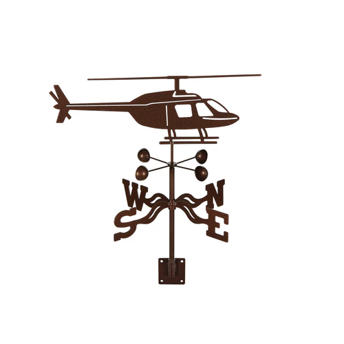 Helicopter Weathervane - Choice of Roof, Deck, Post, 4-Sided, or Garden Mount - Image 4